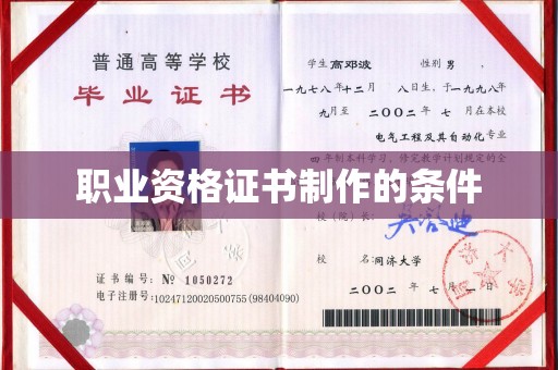 兴城职业资格证书制作的条件